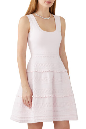 Textured Knit Sleeveless Mini Dress